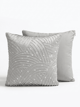 Pearl Arc Embroidered Cushion Cover