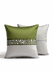 Olive Mirror Cushion Cover