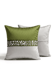 Olive Mirror Cushion Cover