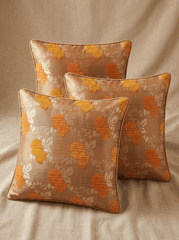Sunlit Brocade Embroidered Cushion Cover (16*16 inch) - Furnish Factory