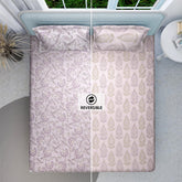 Lavender Leaf Mist – Reversible Cotton Bedsheet (108×108 inch) Super King