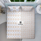 Royal Beige Florentine – Reversible Cotton Bedsheet (108×108 inch) Super King