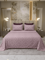 Celestial Rose Mist Cotton Bedsheet