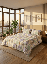 Jaipuri Pastel Mosaic Premium Bedsheet - Furnish Factory