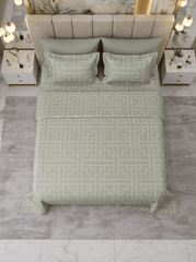 Celestial Green Gridline Bedsheet
