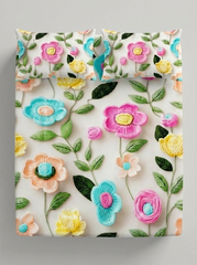 Twilight Tulip Charm – 7D Floral Fitted Super king size Bedsheet