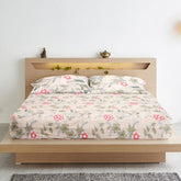 Floral Bliss Cotton Blend King Size BedSheet