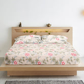 Floral Bliss Cotton Blend King Size BedSheet