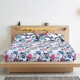 Birdsong Bloom Cotton Blend Bedsheet