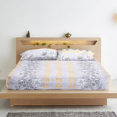 Sunlit Grace Cotton Blend Bedsheet