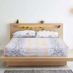 Sunlit Grace Cotton Blend Bedsheet - Furnish Factory
