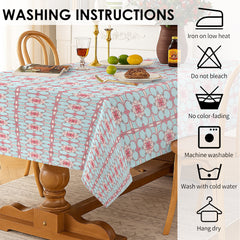 Elegant Mint Harmony Satin Table Cloth (6/8 Seater)