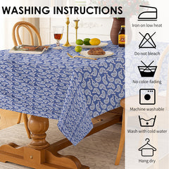 Royal Neel Paisley Satin Table Cloth (6/8 Seater)