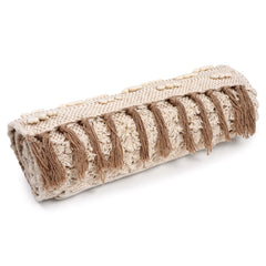 Soft knitted Beige Table Runner with tint of brown thread