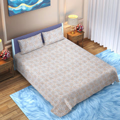 Royal Beige Florentine – Cotton Reversible Bedsheet (108×108 inch) Super King - Furnish Factory