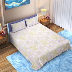 Dual Aura Reversible Cotton Bedsheet (90x100 inch) King Size