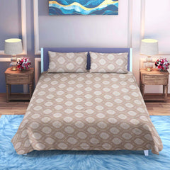 Dual Aura Cotton Reversible Bedsheet (90x100 inch) King Size - Furnish Factory