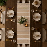 Boho Cotton Jute Table Runner