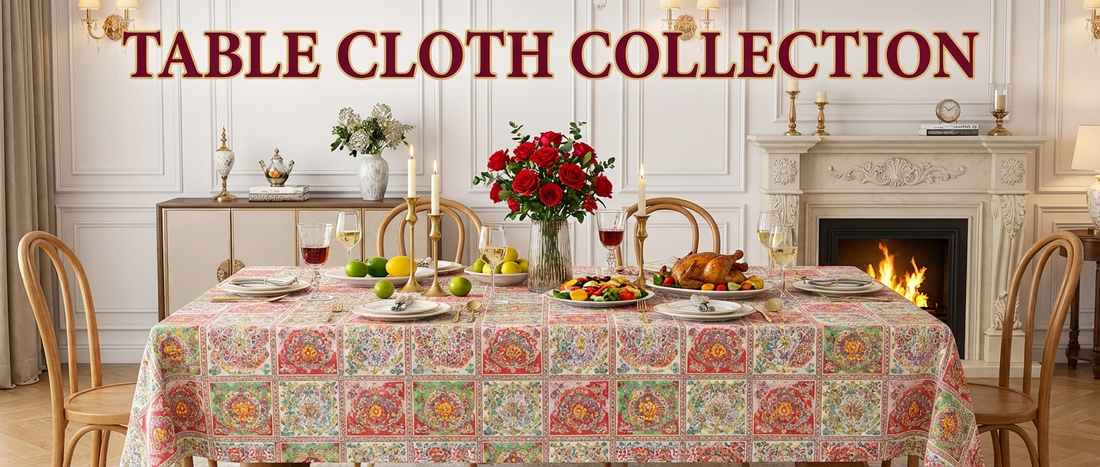 Premium fabric table cloth for dining room styling