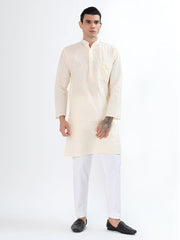 Ivory Zigzag Sequin Men’s Kurta