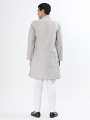 Silver Zigzag Sequin Men’s Kurta