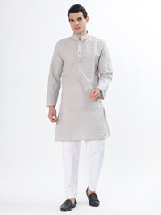 Silver Zigzag Sequin Men’s Kurta