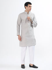 Silver Zigzag Sequin Men’s Kurta