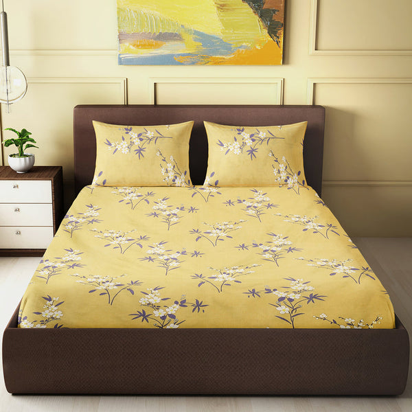 Golden Blossom Bedsheet