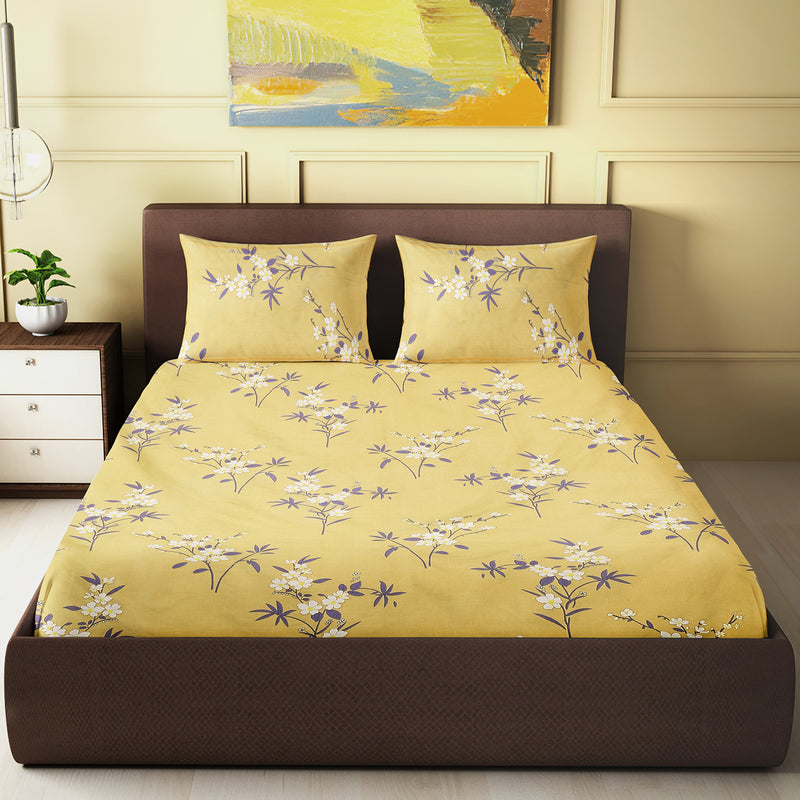 Golden Blossom Bedsheet