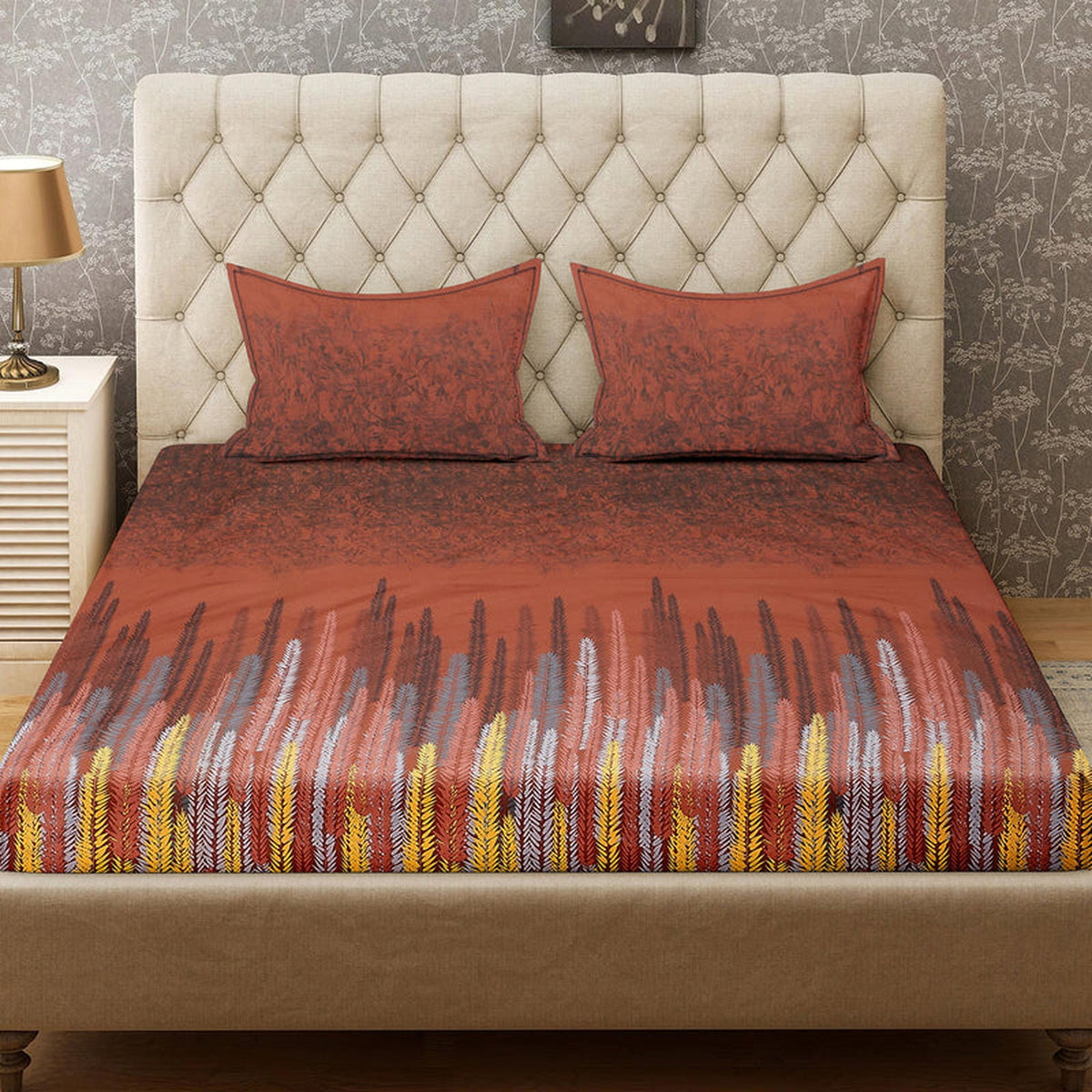 Surkhi Satrang Bedsheet