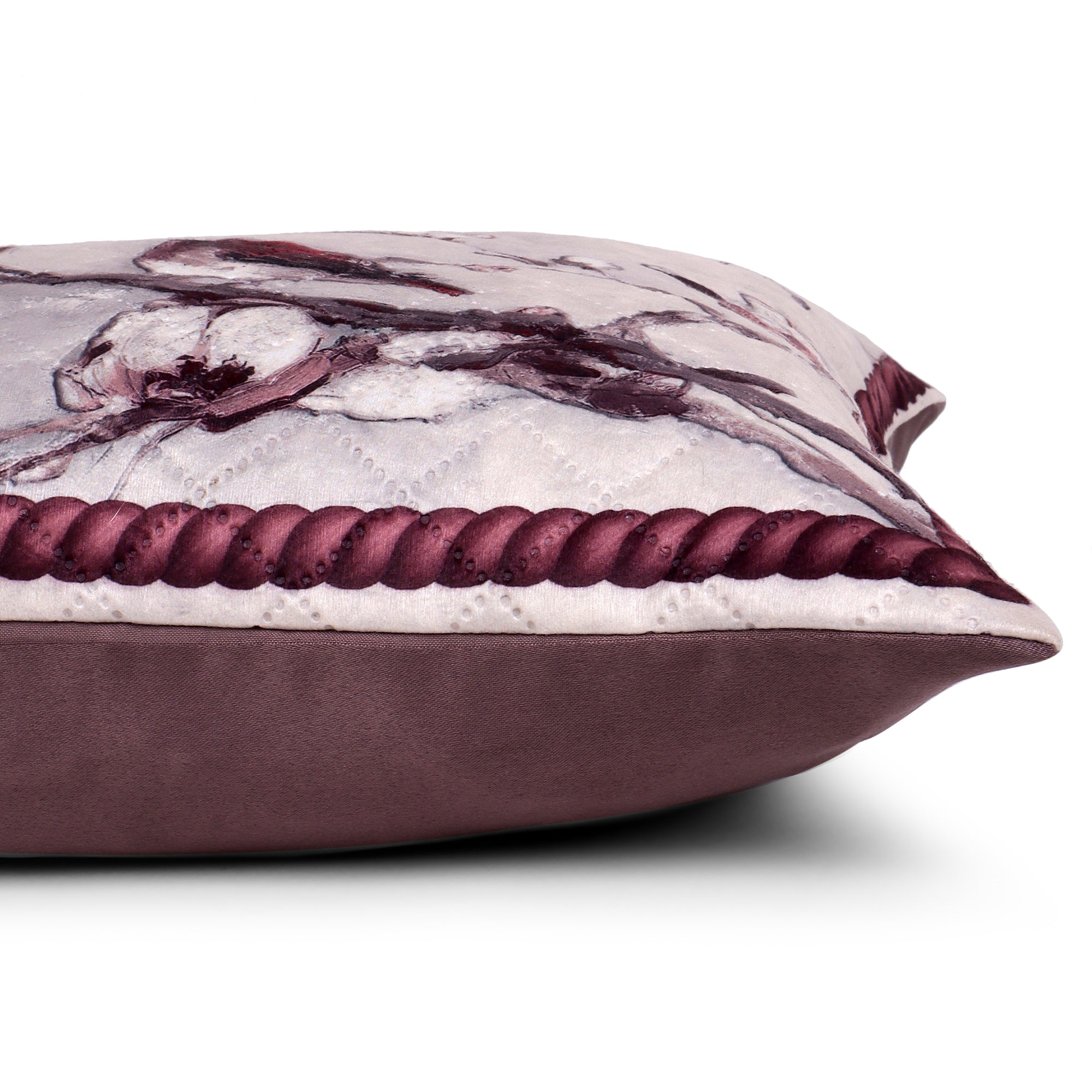 Birdsong & Blossoms Design–  Premium Quilted Cushion Cover – 14 x 14 inches