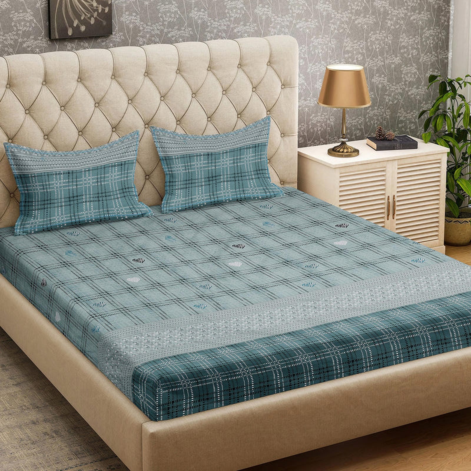 The Neelrekha Charm Bedsheet - Furnish Factory