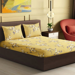 Golden Blossom Bedsheet
