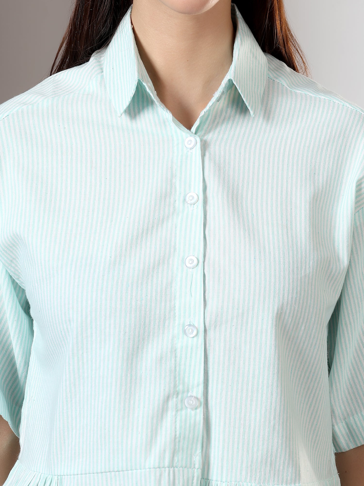 Peplum Breeze Shirt (Sea Green)