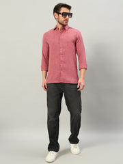 Turkish Rose Premium Linen Blend Point Collar Shirt