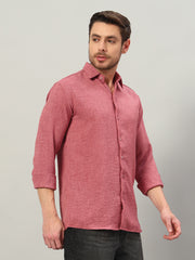 Turkish Rose Premium Linen Blend Point Collar Shirt