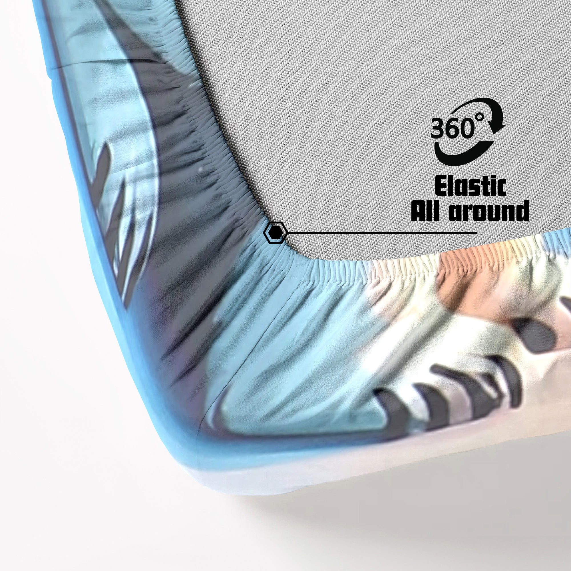 Polar Paradise 7D Cotton Fitted Bedsheet (90x100 inch)