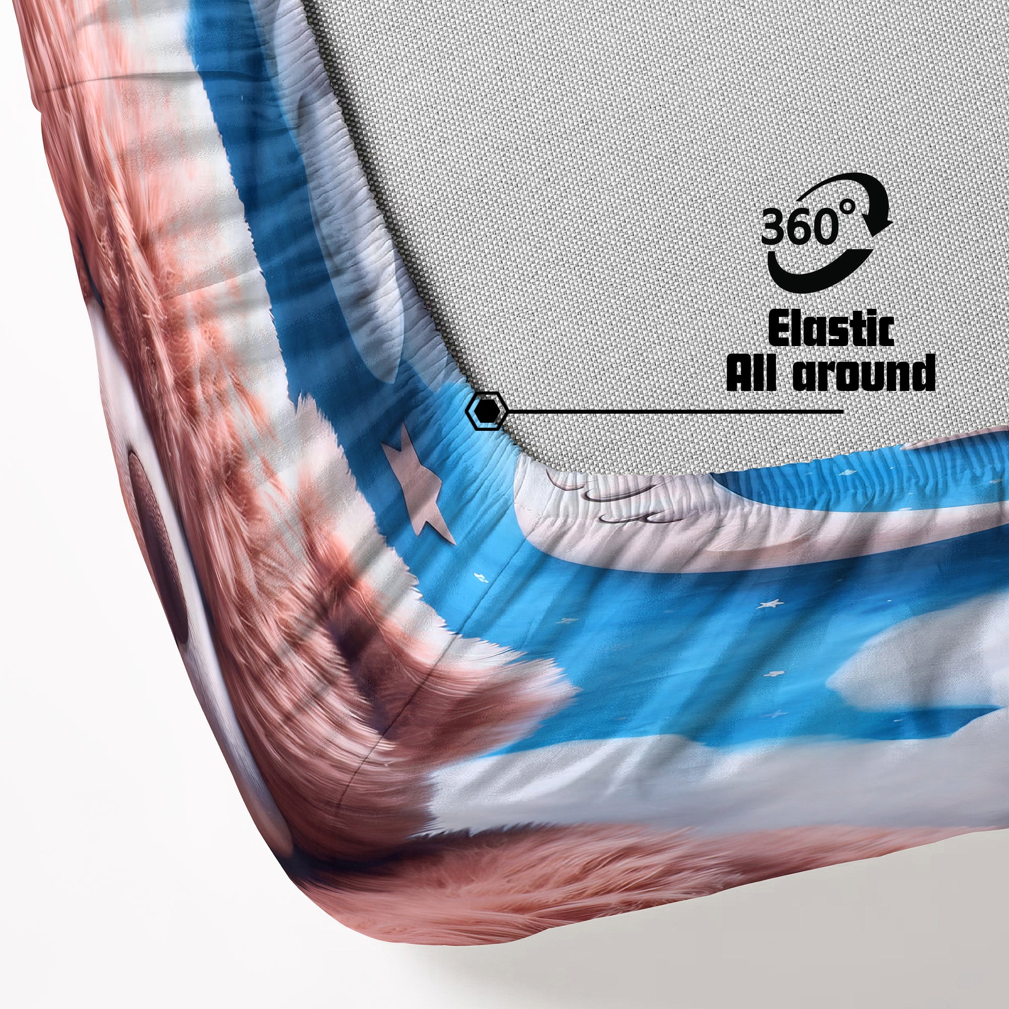 Teddy Dream 7D Cotton Fitted Bedsheet (90x100 inch)