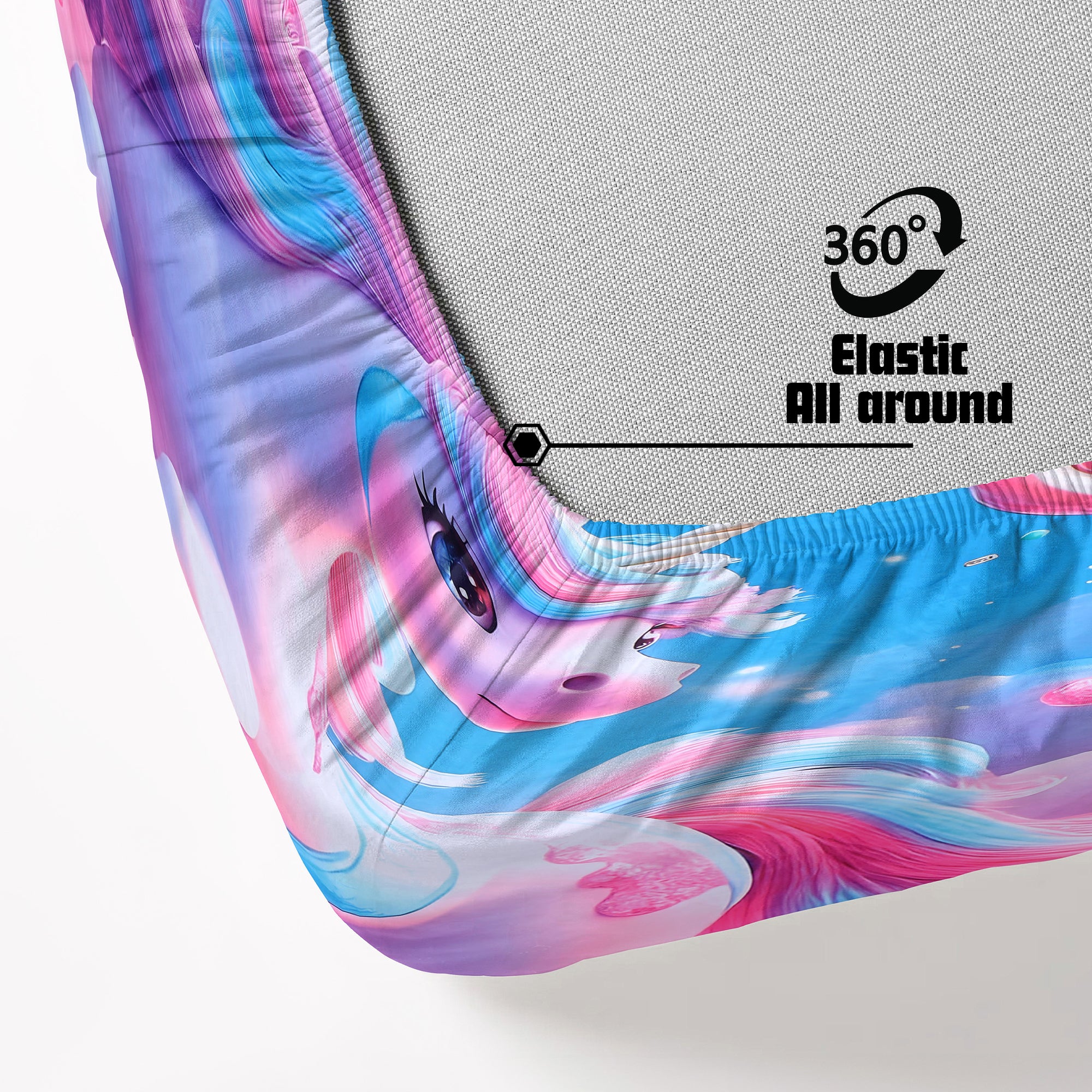 Candy Dream 7D Cotton Fitted Bedsheet (90x100 inch)