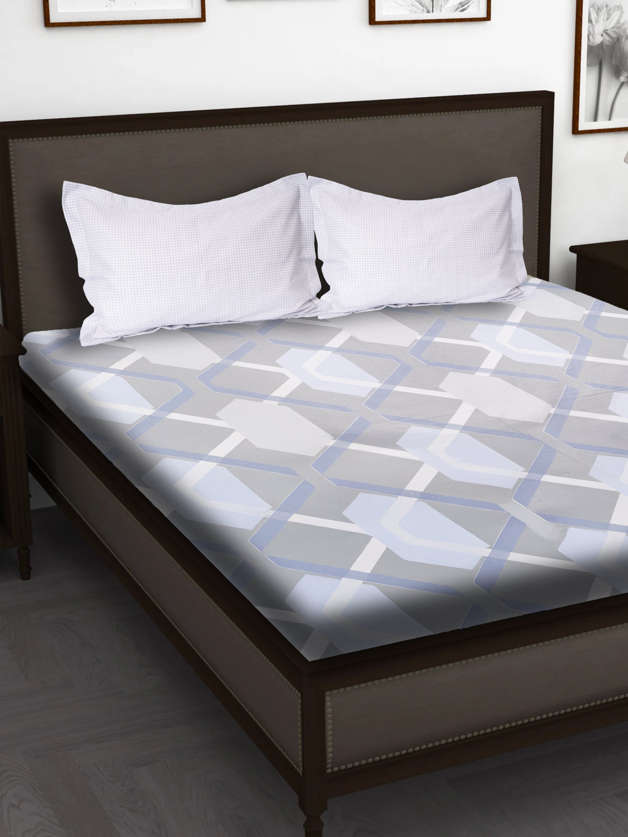 MODERN ELEGANCE 240 TC COTTON BLEND KING SIZE BEDSHEET SET