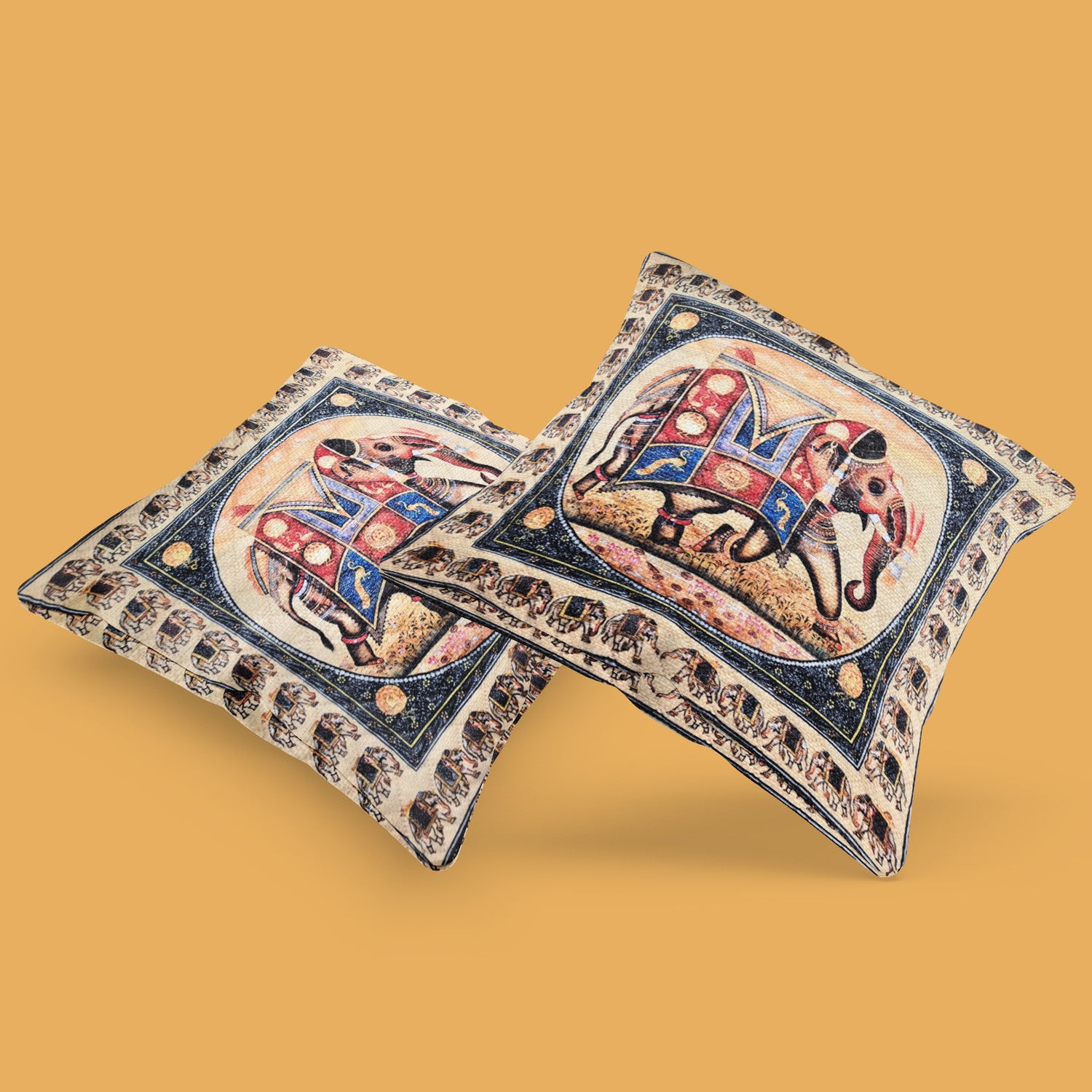 Royal Elephant Cushion–  14 x 14 inches
