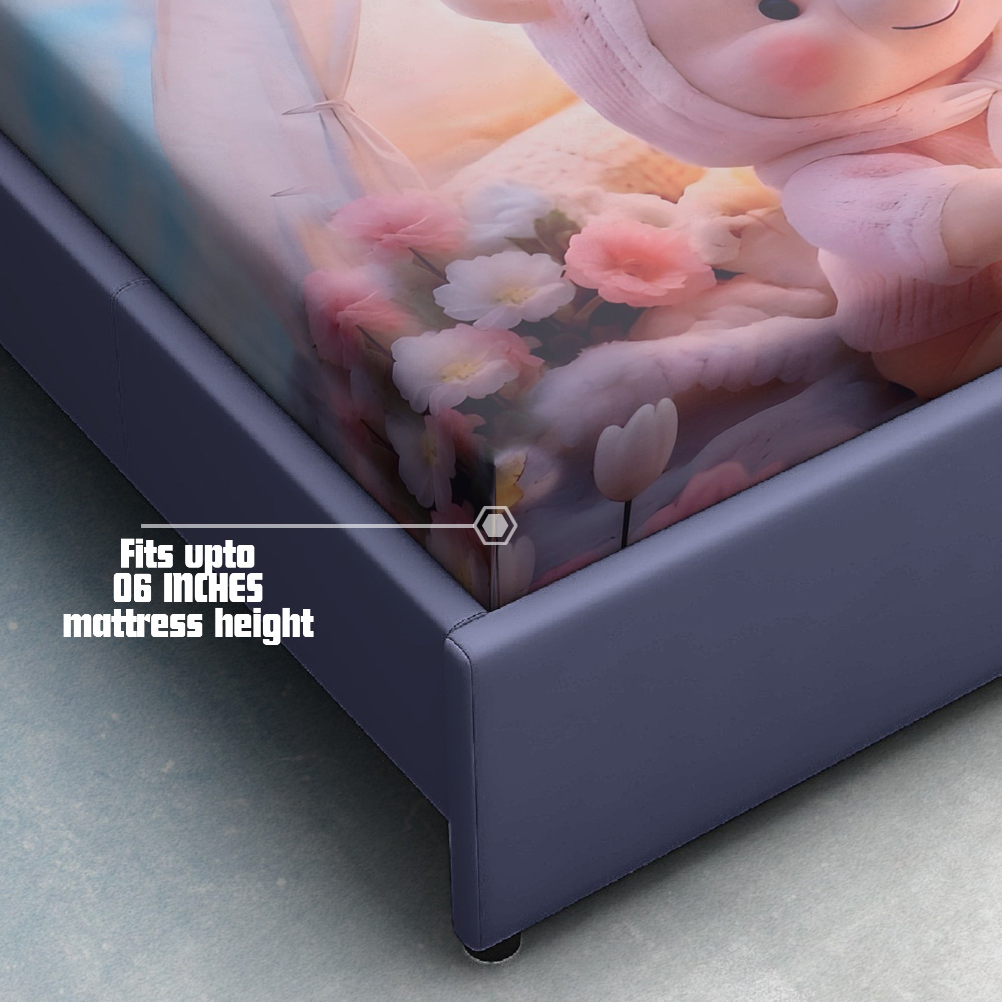 Cloud Cozy Teddy Bear 7D Cotton Fitted Bedsheet (90x100 inch)