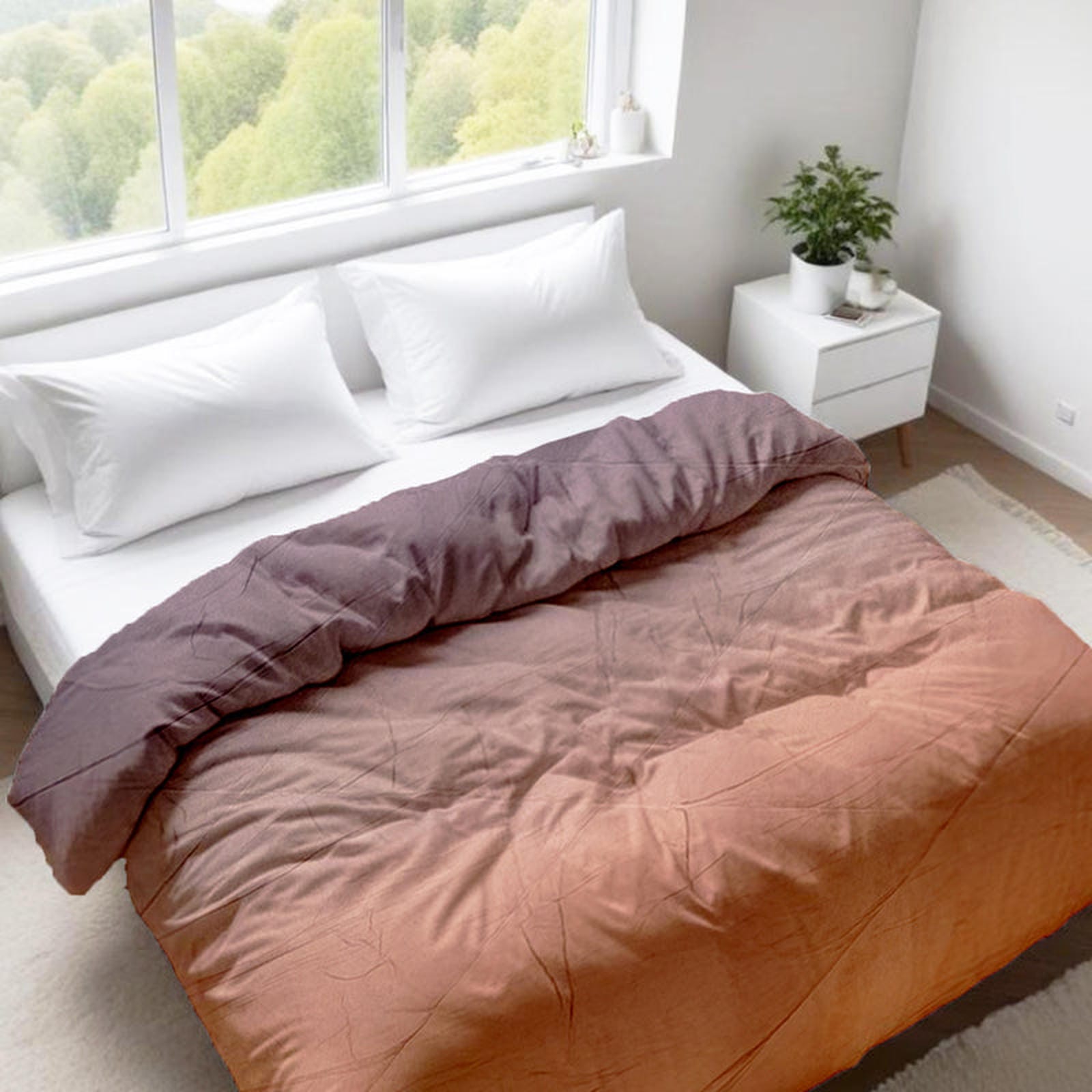 Ombre Comforter – Dark to Light Grey Gradient | Soft & Stylish - Furnish Factory