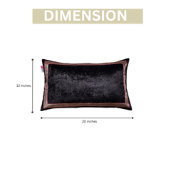 Noir Edge Velvet Lumbar Cushion Covers – 20x12 inch