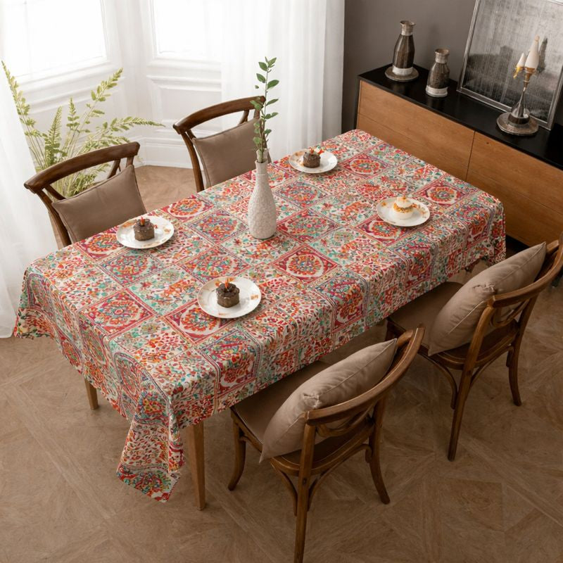 Festival Tile Harmony Satin Table Cloth (6 Seater)