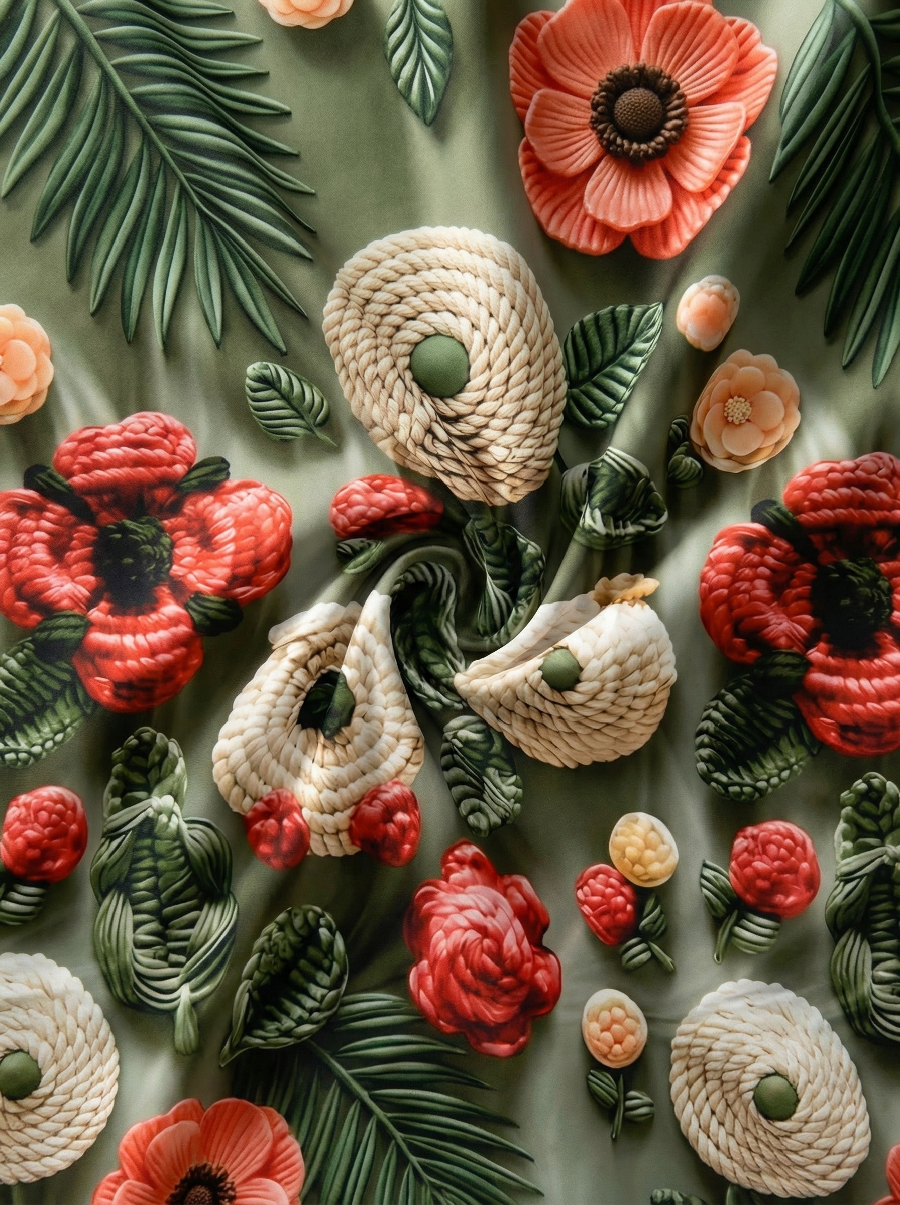 Ruby Blossom Royale – 7D Floral Fitted Super king size Bedsheet - Furnish Factory