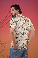 Men's Trendy Leaf Pattern Premium Rayon Shirt