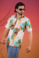 Men's Hawaiian Leafy and Floral Shirt