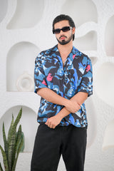Men's Multicolored Graphic Print Premium Rayon Cuban Collar Shirts