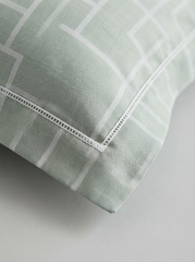 Celestial Green Gridline Bedsheet